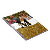 Personalisiertes Glitzer- und Foto-Notebook Notizblock (Rechte Seite)