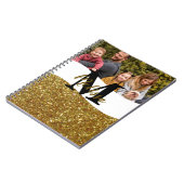 Personalisiertes Glitzer- und Foto-Notebook Notizblock (Linke Seite)