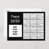 Personalisiertes Glück 2020 Neues Jahr Personalisi Postkarte (Vorne/Hinten)