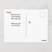 Personalisiertes Glück 2020 Neues Jahr Personalisi Postkarte (Rückseite)