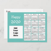 Personalisiertes Glück 2020 Neues Jahr Personalisi Postkarte (Vorne/Hinten)