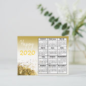 Personalisiertes Glück 2020 Neujahr Personalisiert Postkarte (Stehend Vorderseite)