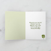 Personalisiertes Glück der irischen Clovers zum Ge Karte (Innenseite)