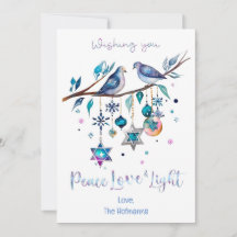 Personalisiertes Glück Hanukkah, Peace Liebe & Lig