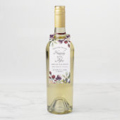 Personalisiertes Glück je nach Wein Champagner Flaschenanhänger (Auf Flasche)