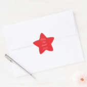 Personalisiertes Glück Neujahr Rot & Weiß Sticker (Umschlag)