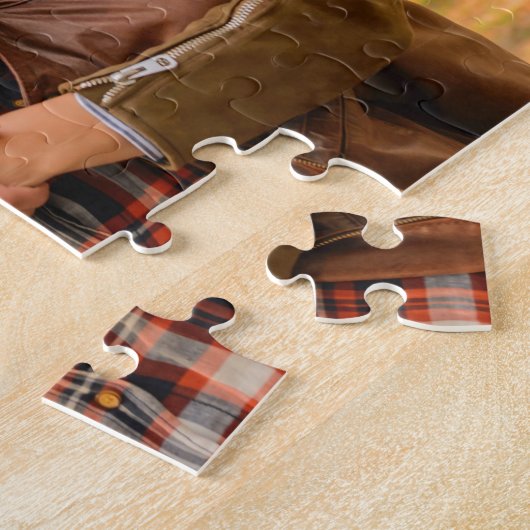 Personalisiertes Glück Valentinstag FotoCollage Puzzle (Seite)