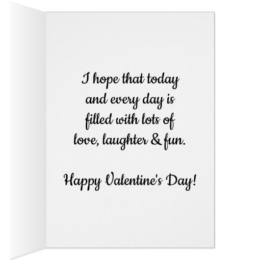 Personalisiertes Glück Valentinstag Nichte (Innen (Rechts))