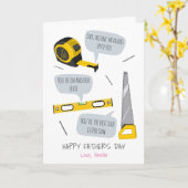 Personalisiertes Glück Vatertag Tools Gruß Karte (Gelbe Blume)