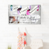 Personalisiertes glückliches 60. Hochzeitstag-Jubi Banner (Insitu)
