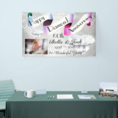 Personalisiertes glückliches 60. Hochzeitstag-Jubi Banner (Messeveranstaltung)