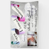Personalisiertes glückliches 60. Hochzeitstag-Jubi Banner (Vertikal)