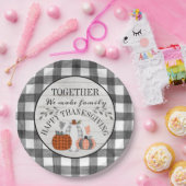 Personalisiertes glückliches Erntedanken Weinpapie Pappteller (Party)