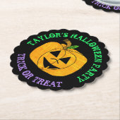 Personalisiertes glückliches Halloween-Entsorgungs Untersetzer (angewinkelt)