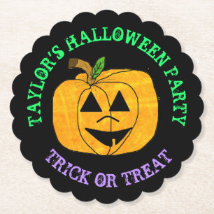 Personalisiertes glückliches Halloween-Entsorgungs Untersetzer