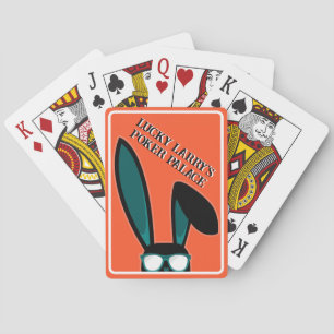 Personalisiertes glückliches Schwarzes Rabbit in S Spielkarten