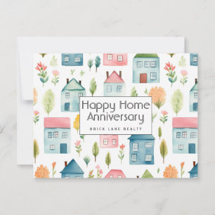 Personalisiertes Glückliches Zuhause-Jubiläum Immo Postkarte