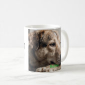 Personalisiertes Glückshund-Foto Kaffeetasse (VorderseiteRechts)