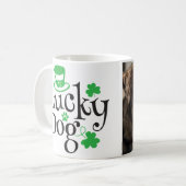 Personalisiertes Glückshund-Foto Kaffeetasse (Vorderseite Links)