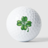Personalisiertes Glückskleeblatt mit vier Blättern Golfball (Vorderseite)