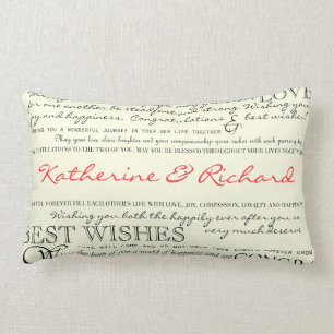 Personalisiertes Glückwunsch-Kissen Lendenkissen
