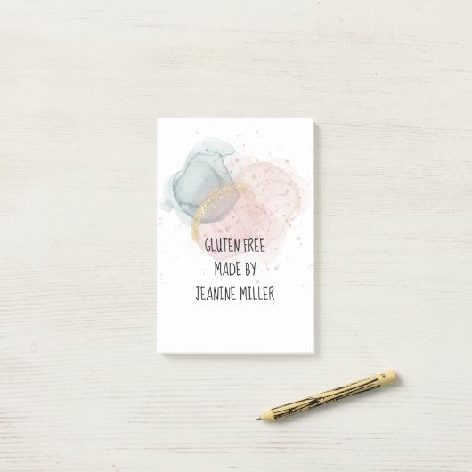 Personalisiertes glutenfreies Kleber Post-it Klebezettel (Auf Schreibtisch)