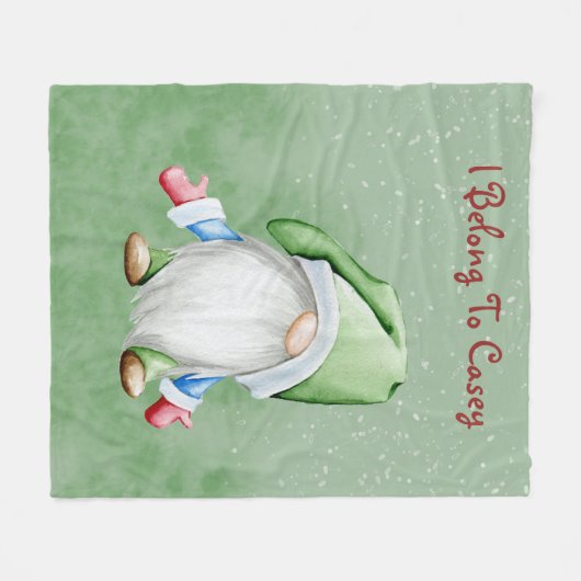 Personalisiertes Gnome Fleecedecke (Vorderseite (Horizontal))