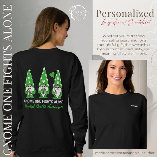 Personalisiertes Gnome One Fights Alone Sweatshirt