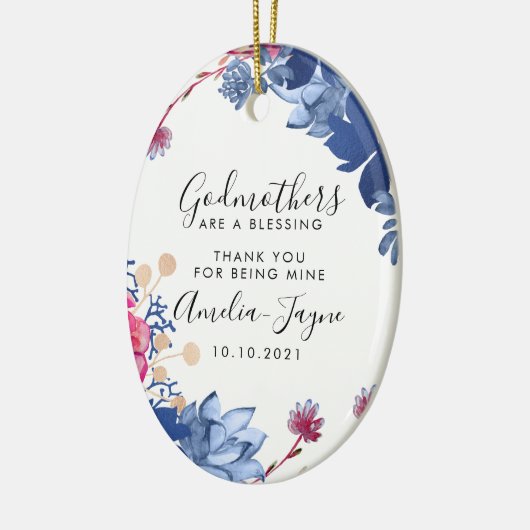 Personalisiertes Godmaterbegehren Keramik Ornament (Links)