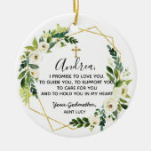 Personalisiertes Godmutterversprechen an Godchild Keramik Ornament (Vorne)