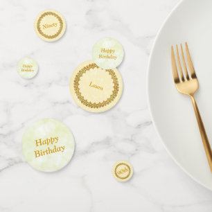 Personalisiertes Gold 90. Geburtstag Konfetti