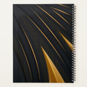 Personalisiertes Gold Black Dot Muster Ernennung Planer (Rückseite)