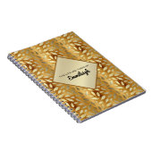 Personalisiertes Gold-Blätter-Journal Notizblock (Rechte Seite)