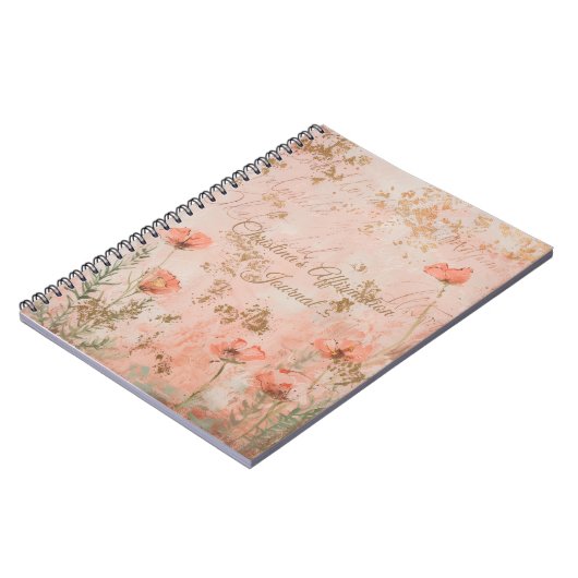 Personalisiertes Gold Color Affirmation Journal Notizblock (Linke Seite)