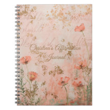 Personalisiertes Gold Color Affirmation Journal