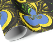 Personalisiertes Gold cooles Packpapier Blaues Des (Rolleneckpunkt)