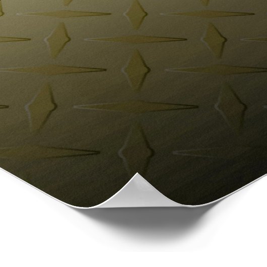 Personalisiertes Gold Diamondplate Man Höhlenposte Poster (Ecke)