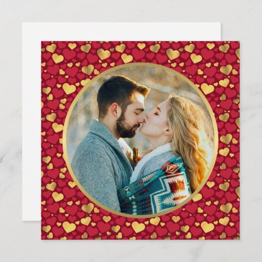 Personalisiertes Gold, Geschenk des Roten Herzens (Vorne/Hinten)