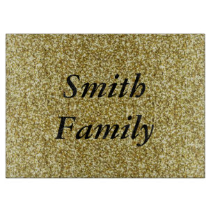 Personalisiertes Gold Glitzer Cutting Board Schneidebrett