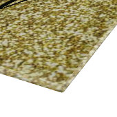 Personalisiertes Gold Glitzer Cutting Board Schneidebrett (Ecke)