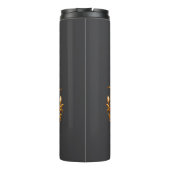 Personalisiertes Gold-Grau Sternzeichen Löwe Thermosbecher (Rückseite)