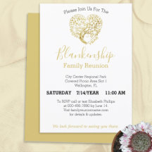 Personalisiertes Gold Heart Tree Family Wiedersehe