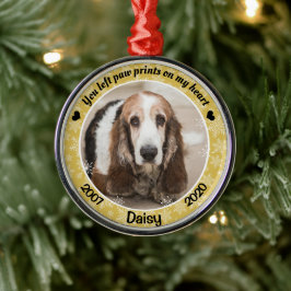 Personalisiertes Gold-Hund-Memorial Ornament Aus Metall