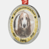 Personalisiertes Gold-Hund-Memorial Ornament Aus Metall (Links)