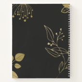 Personalisiertes Gold Leaf Charcoal Dankesblatt Notizblock (Rückseite)