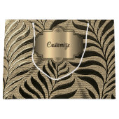 Personalisiertes Gold Leaf Motif Große Geschenktüte (Vorderseite)