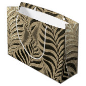 Personalisiertes Gold Leaf Motif Große Geschenktüte (Rückseite Schrägansicht)