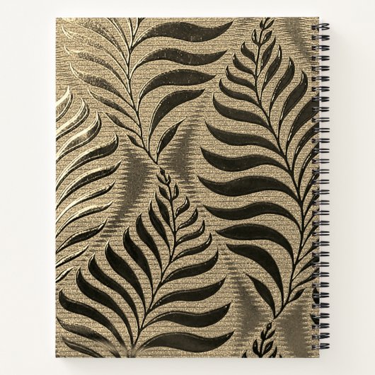 Personalisiertes Gold Leaf Motif Notizblock (Rückseite)