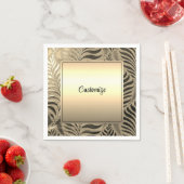 Personalisiertes Gold Leaf Motif Serviette (Beispiel)