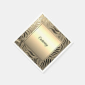 Personalisiertes Gold Leaf Motif Serviette (Ecke)